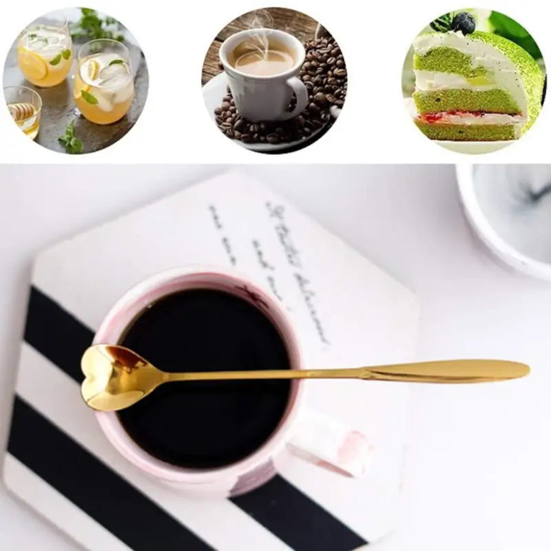 4 Pcs Golden Decorative Spoon Set – Stylish Floral Design Spoons for Kitchen & Dining