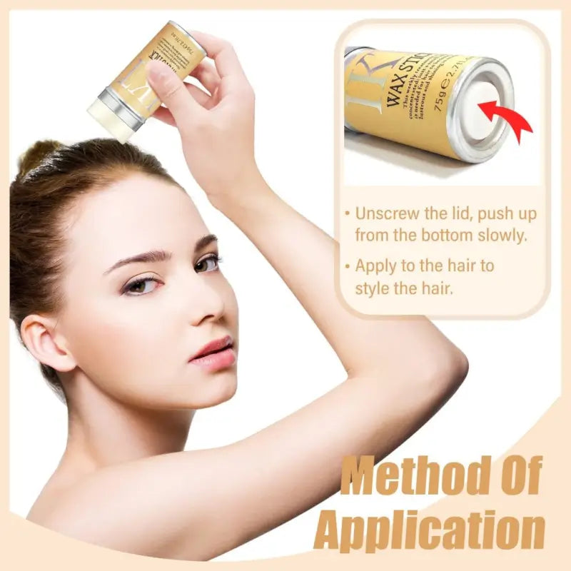 Wax Stick for Hair Styling – 75g Hair Wax Stick for Smooth, Frizz-Free & Flyaway Hair