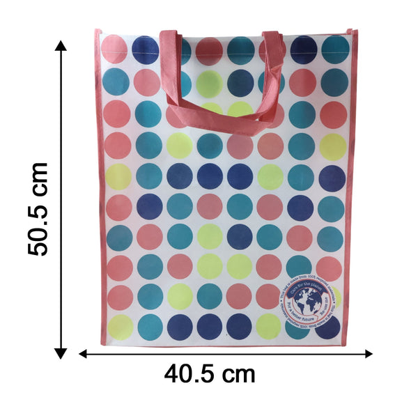 Size chart showing dimensions of carry hand bag