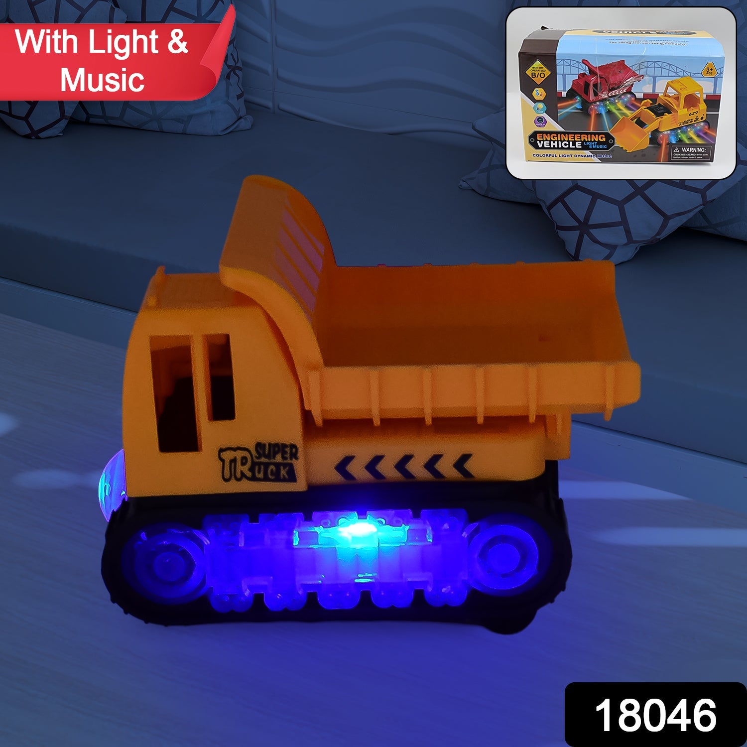 Dump Truck Toy for Kids – Self-Driving, Lights & Music | Little Blocks Secondary image