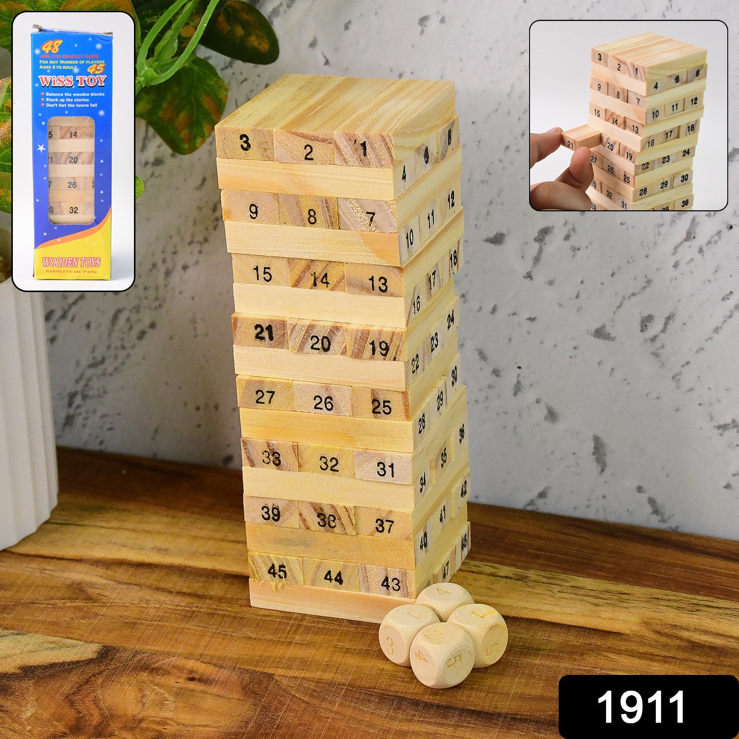 Wooden Stacking Game – Tumbling Tower Fun for Kids | BlissDolly Secondary image