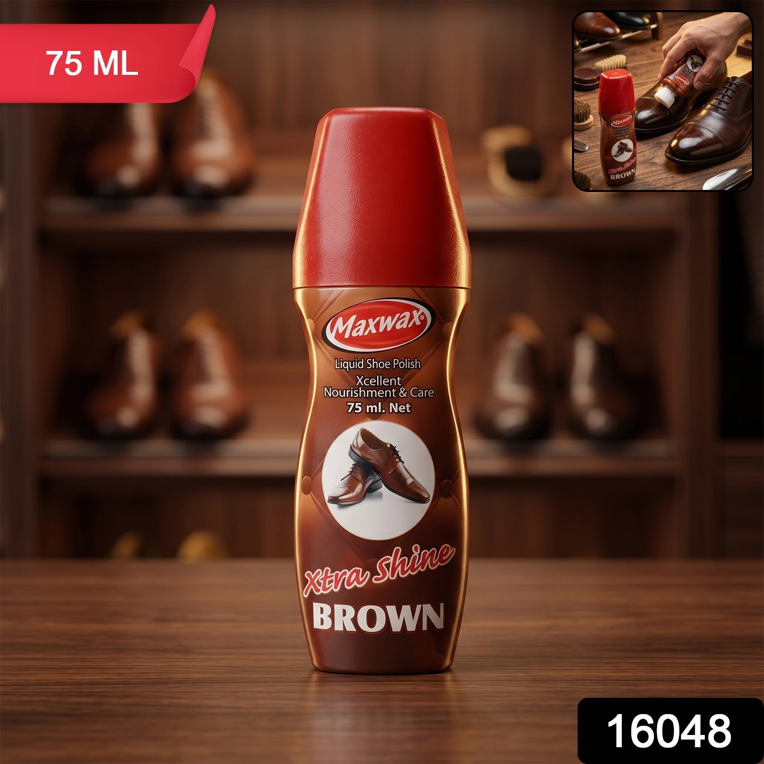 Brown Liquid Shoe Polish – Easy Application & Instant Shine Secondary image