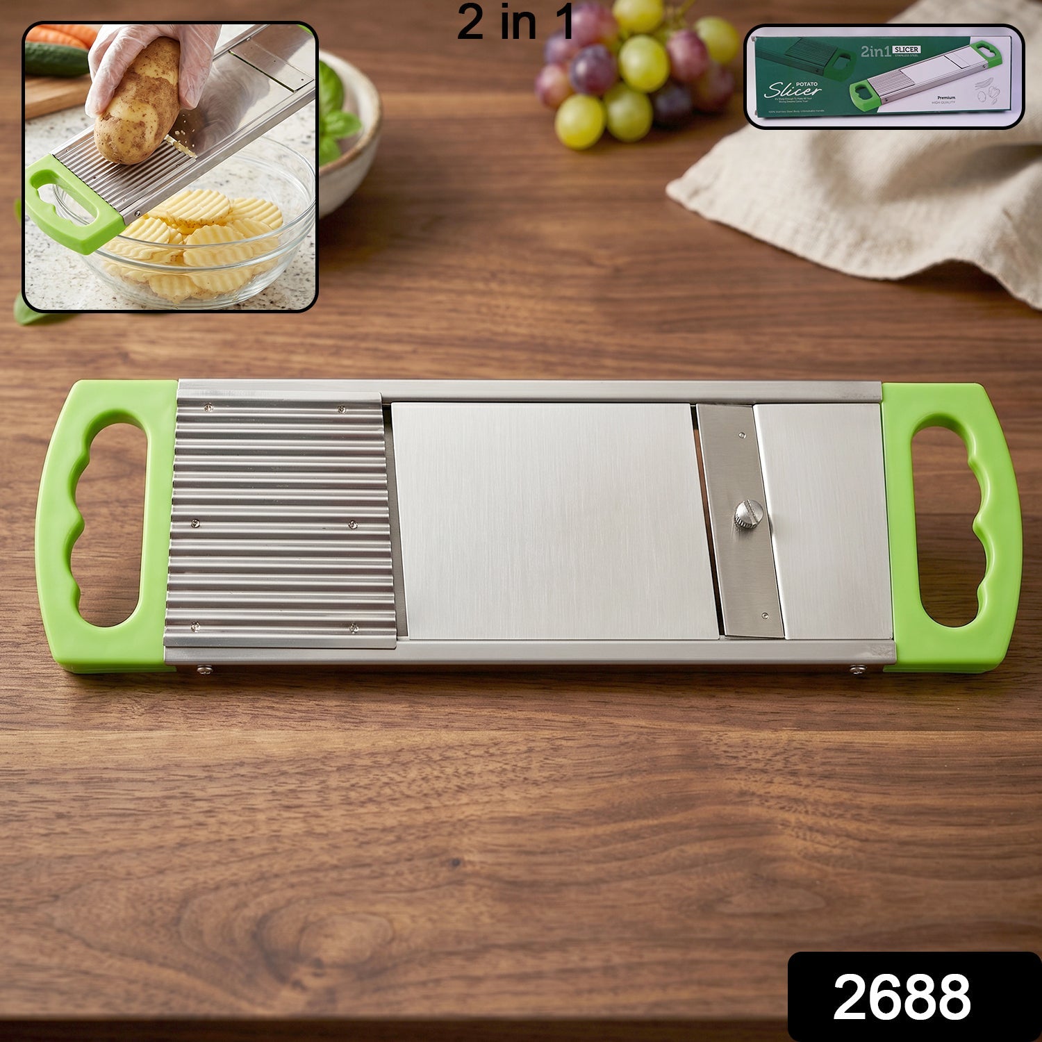 Potato Slicer – 2-in-1 Vegetable & French Fry Cutter | Storenzo Secondary image