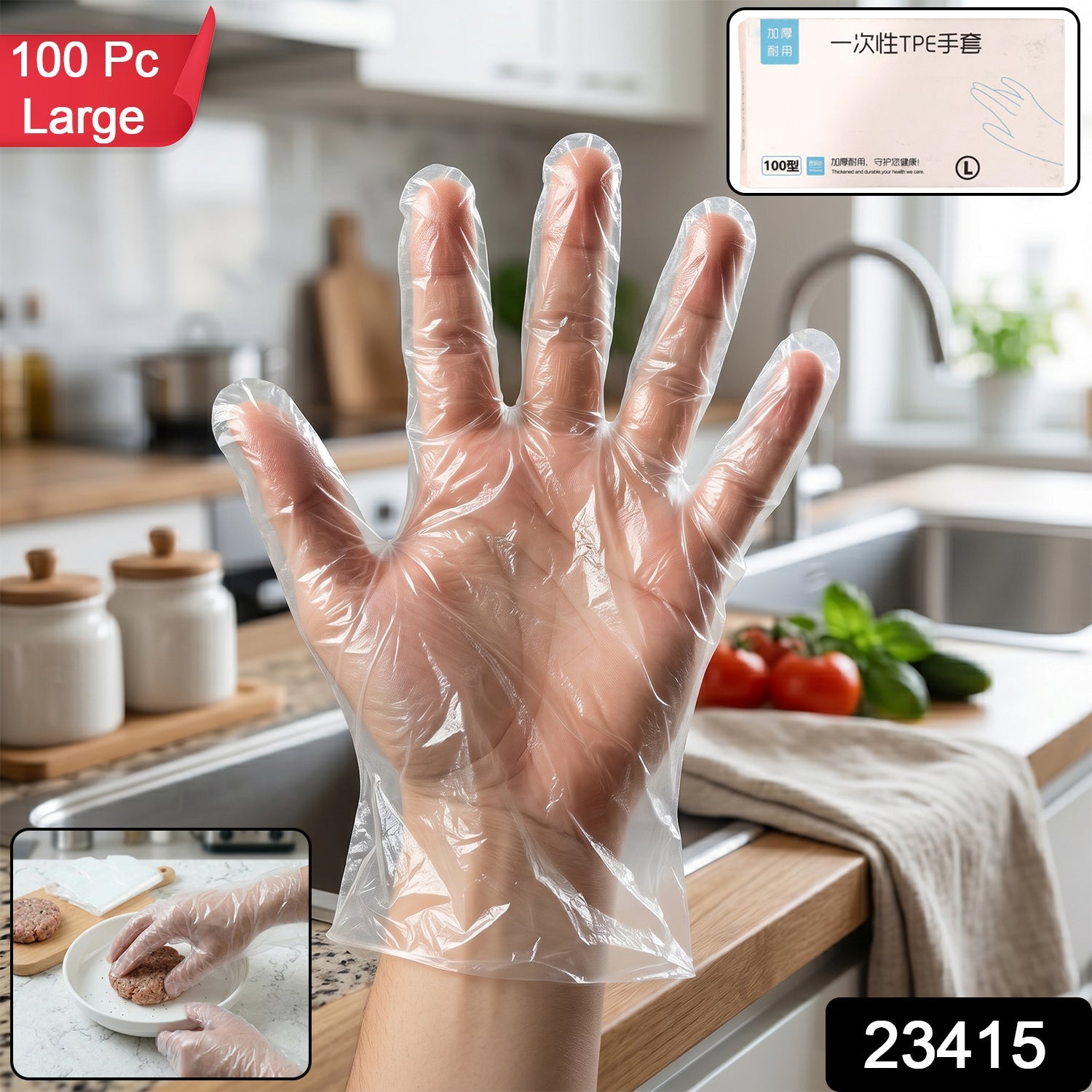 Disposable Plastic Gloves – Hygienic Food & Cleaning Protection Secondary image