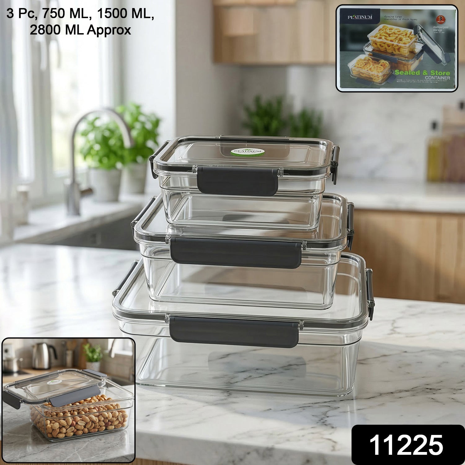 Plastic Airtight Food Storage Container Set – Keep Food Fresh and Organized Secondary image