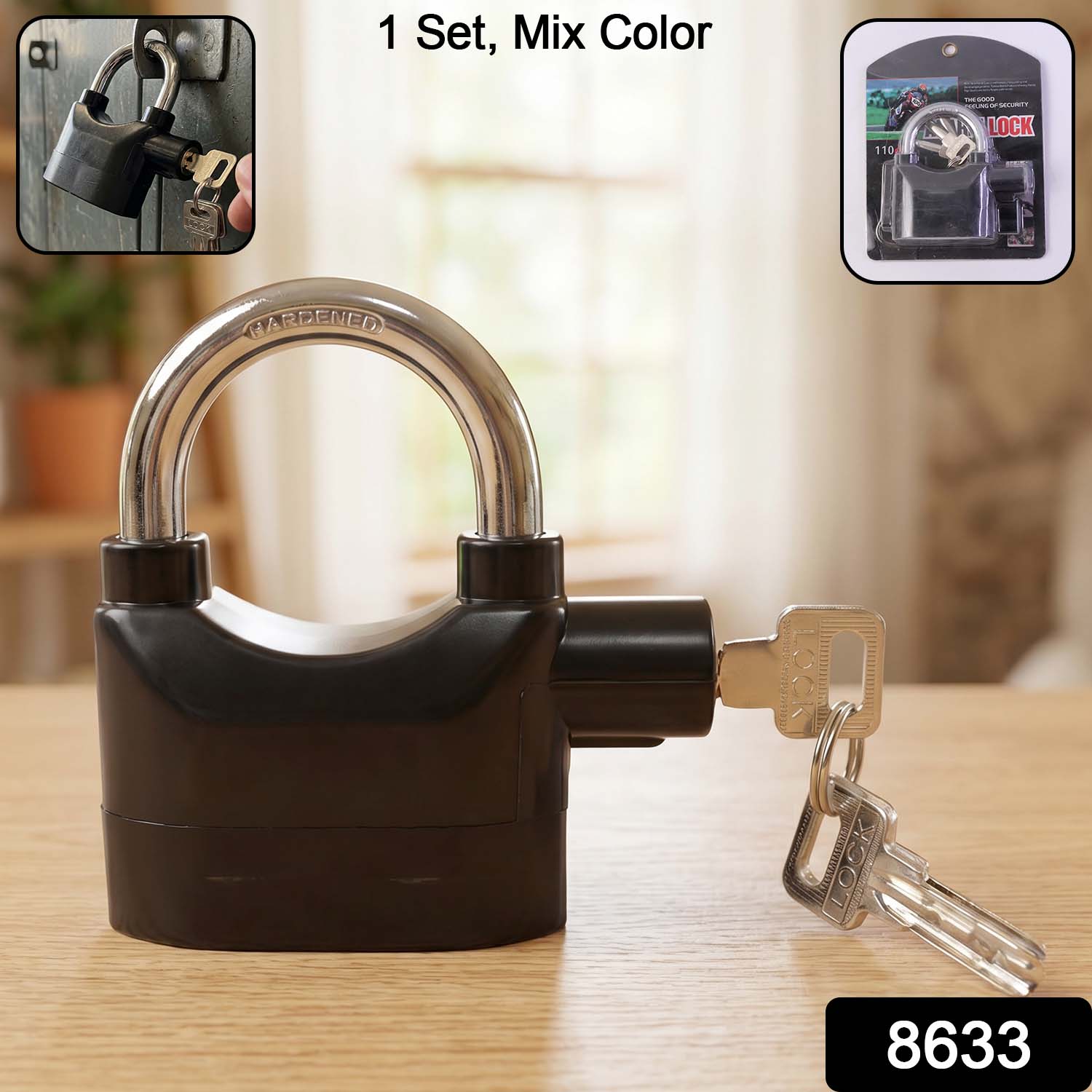 Security Alarm Padlock – Heavy Duty Anti-Theft Lock | Safora Secondary image
