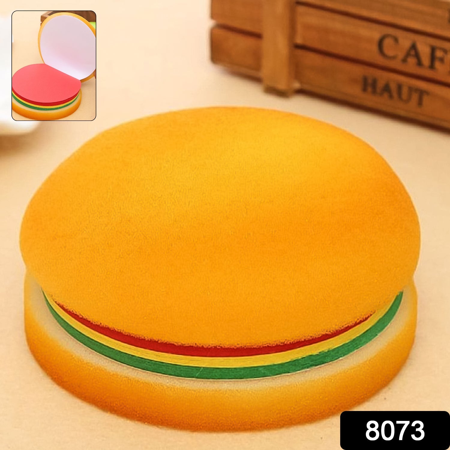 Burger Shaped Sticky Notes – Multicolor Unique Memo Pads | Foloria Secondary image