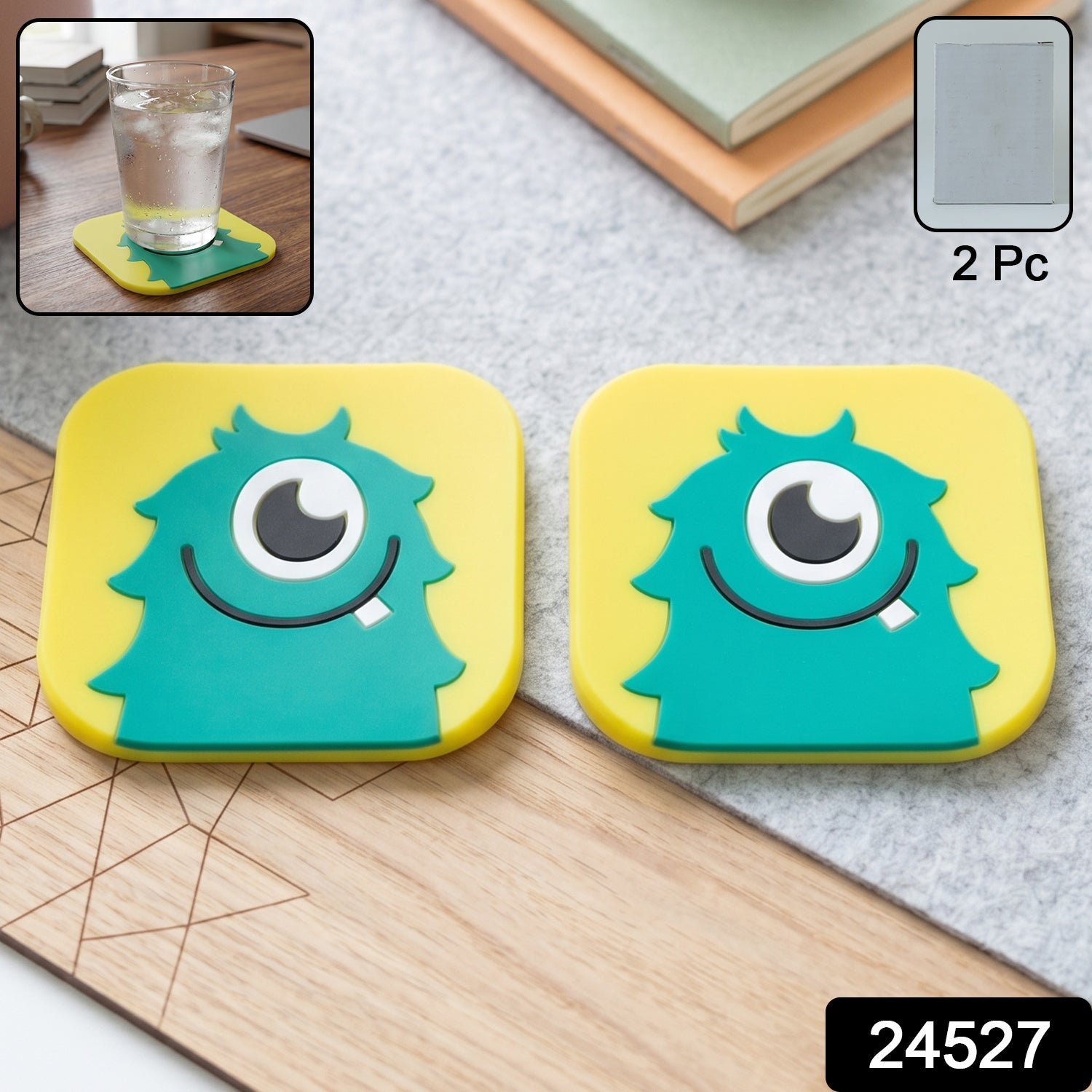 Silicone Coasters – Fun Monster Design with Heat Resistance Secondary image