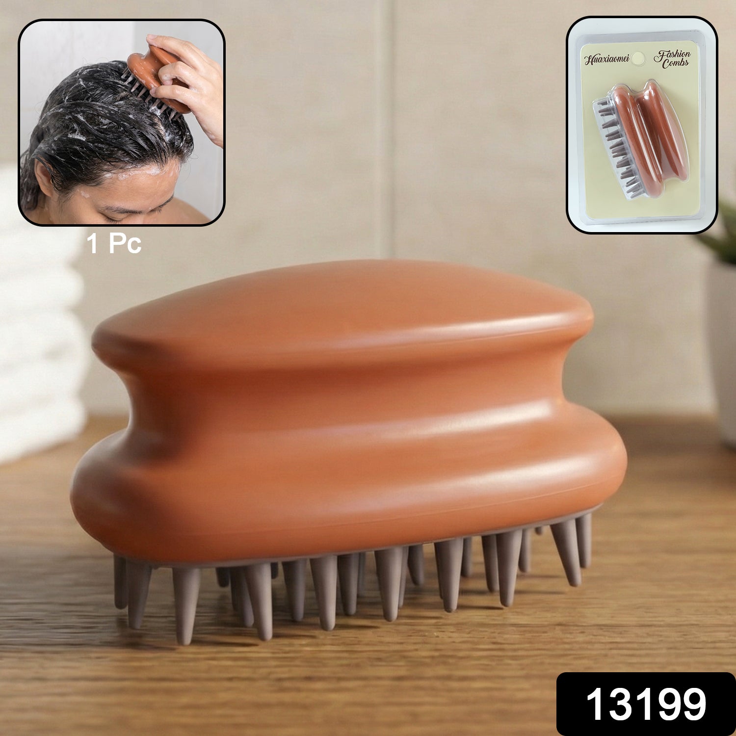 Scalp Massage Brush – Soft Flexible Bristles for Gentle Hair Care Secondary image