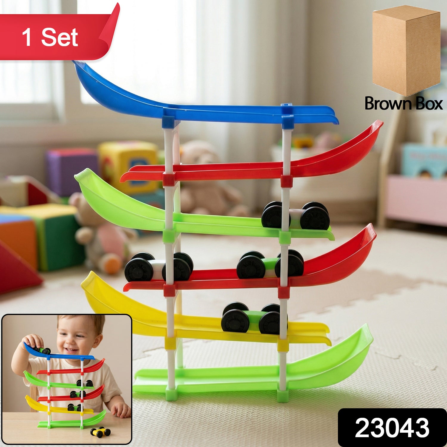 Kids Multi-Level Car Racing Track – Enhances Motor Skills & Fun Secondary image