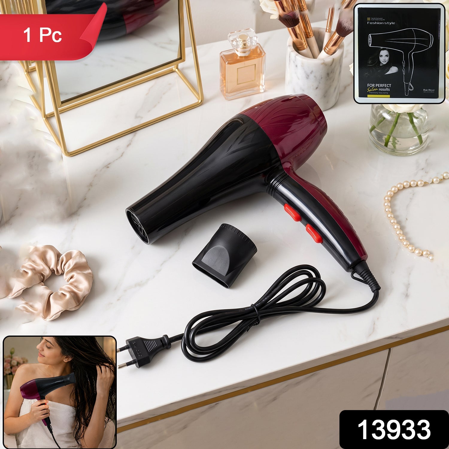 Professional Hair Dryer – High Power 2-Speed Salon Dryer | Calm & Curl Secondary image