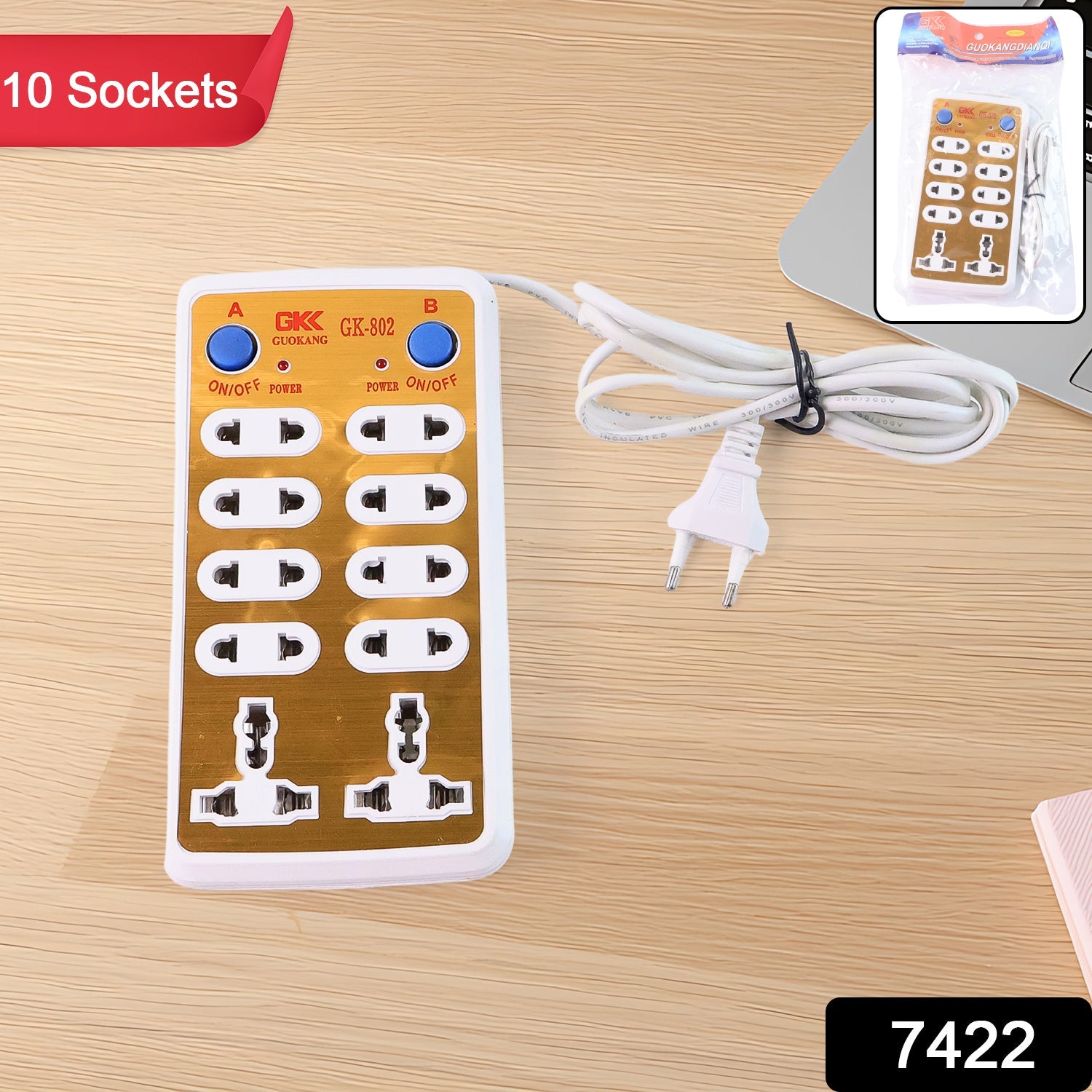 Extension Board – 10 Way 220V Universal Sockets for Home & Office | Tetherix Secondary image