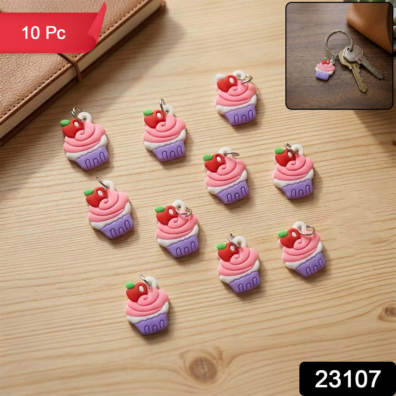 Cute Cupcake Keychain – Fun & Charming Bag Ornament Secondary image