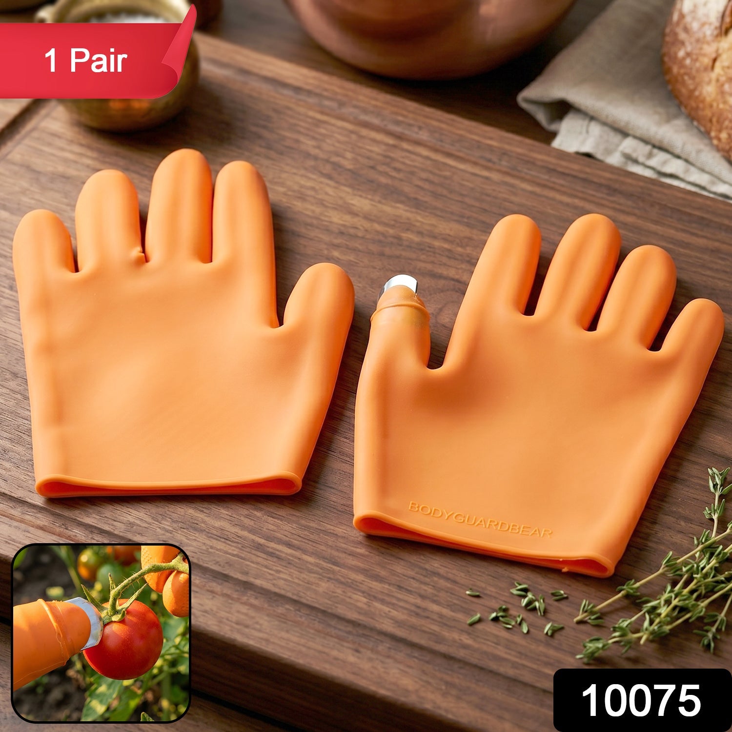 Silicone Gloves – Hand Protection with Built-in Finger Guard Secondary image