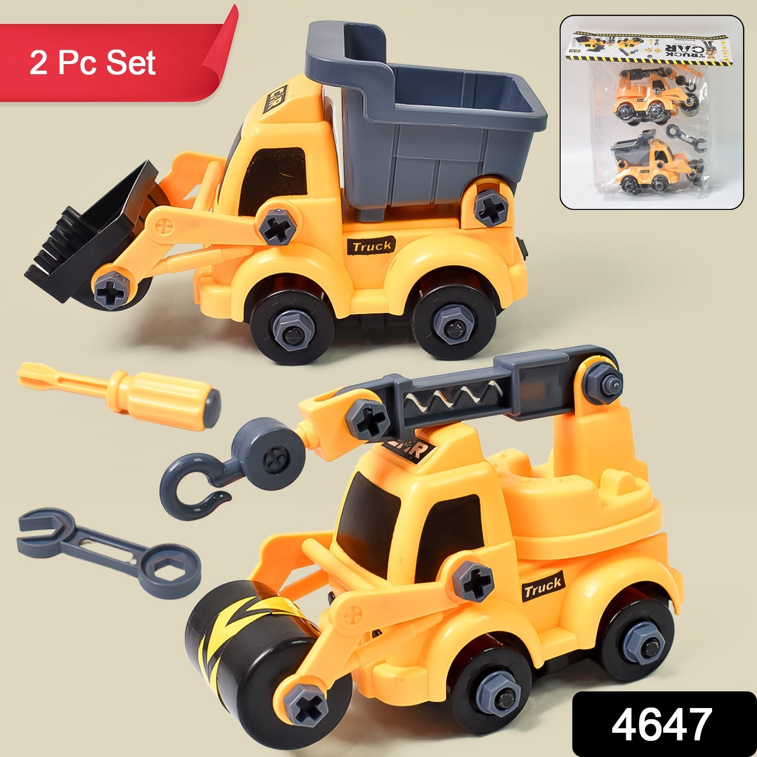 DIY Assembly Toy – Engineering Vehicles Kit (2 Pc) | Little Blocks Secondary image