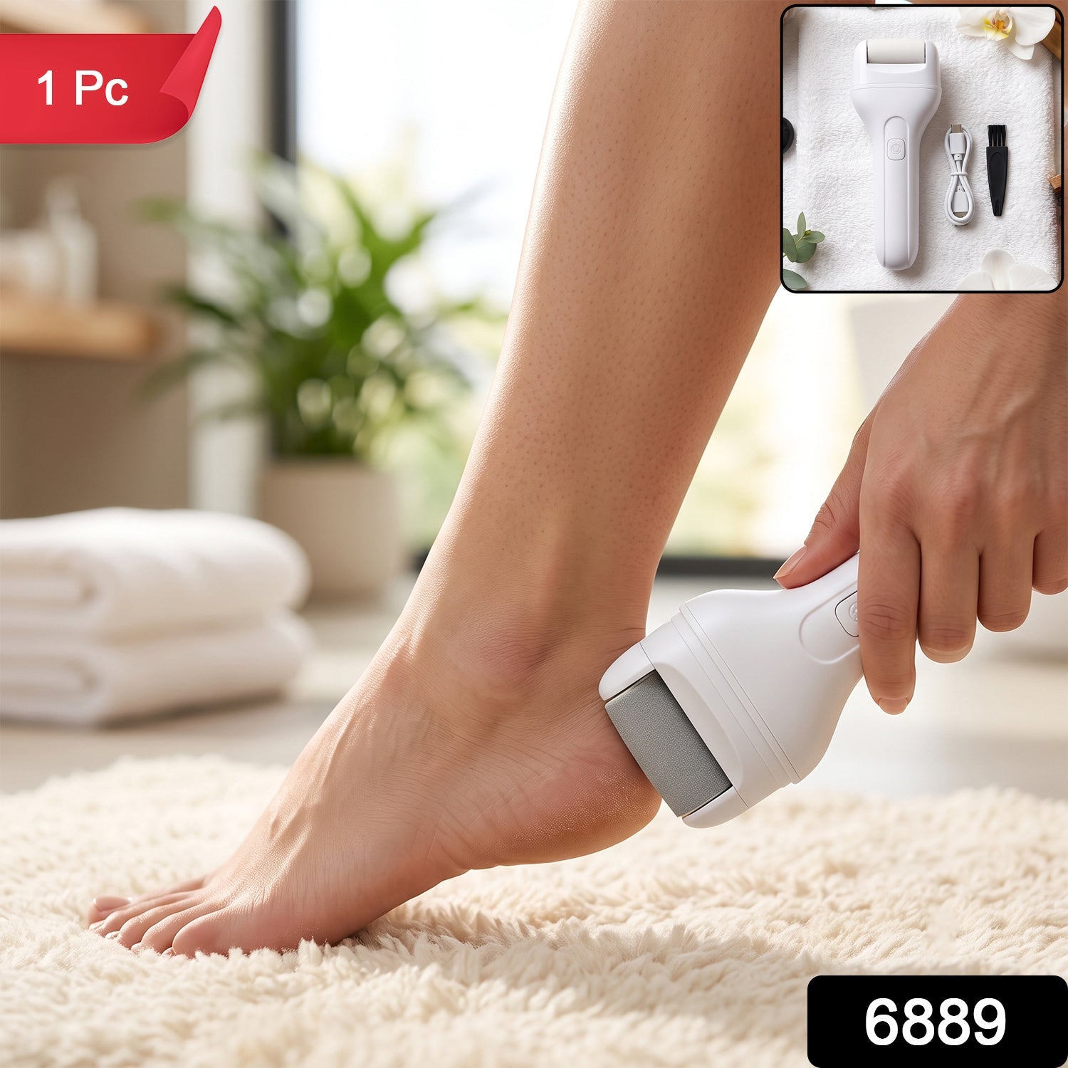 Electric Foot File – Rechargeable Callus Remover | AuriGlam Secondary image