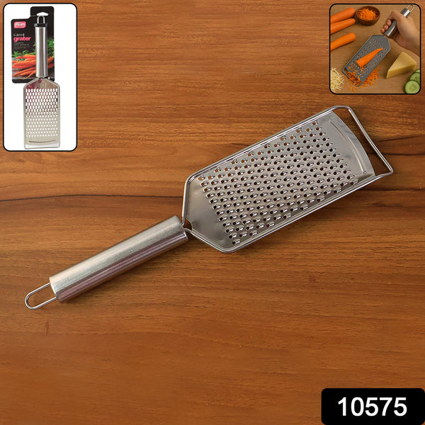 Durable stainless steel vegetable grater with ergonomic handle