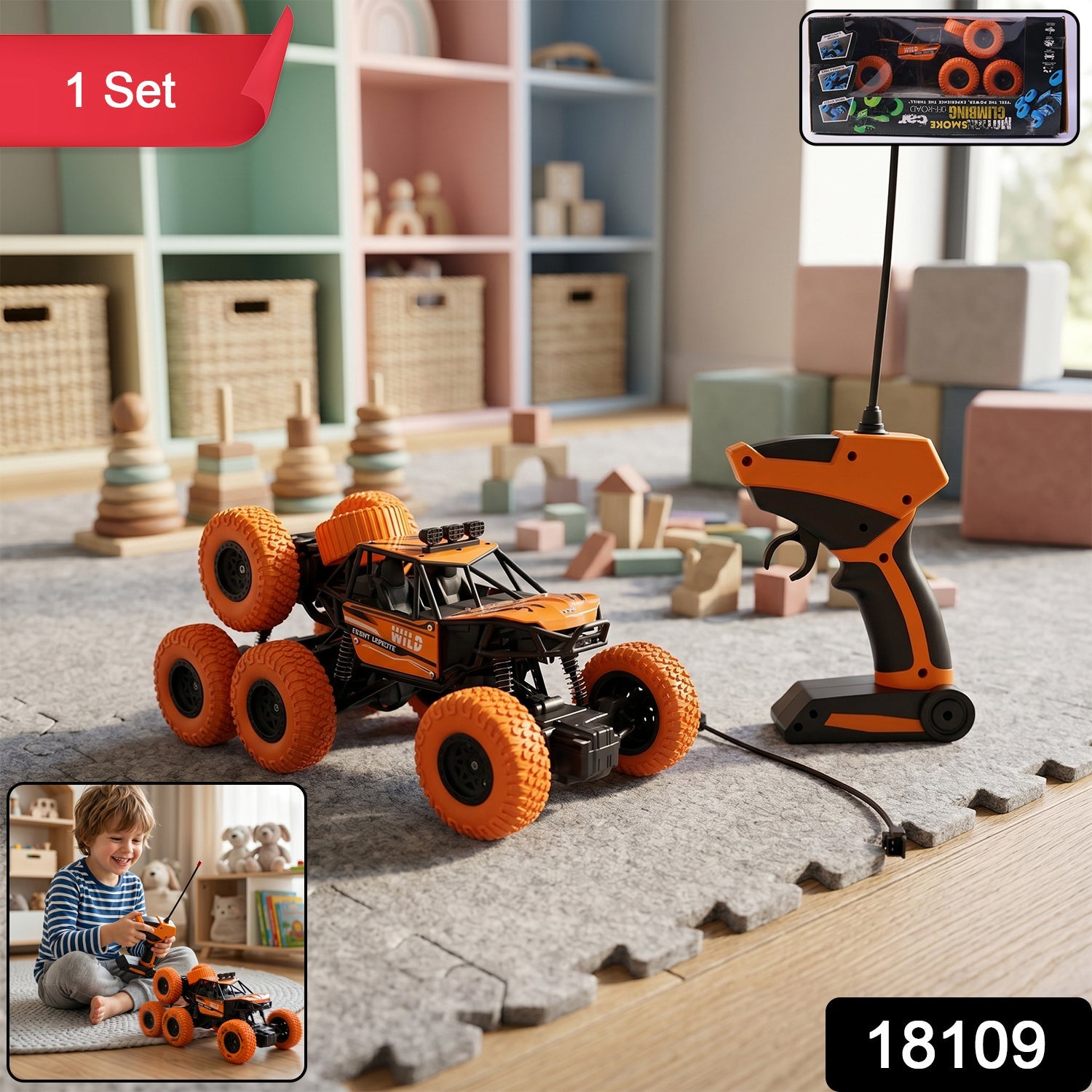 RC Off-Road Car – 8-Wheel Rock Climber for Kids | Spark Tots Secondary image