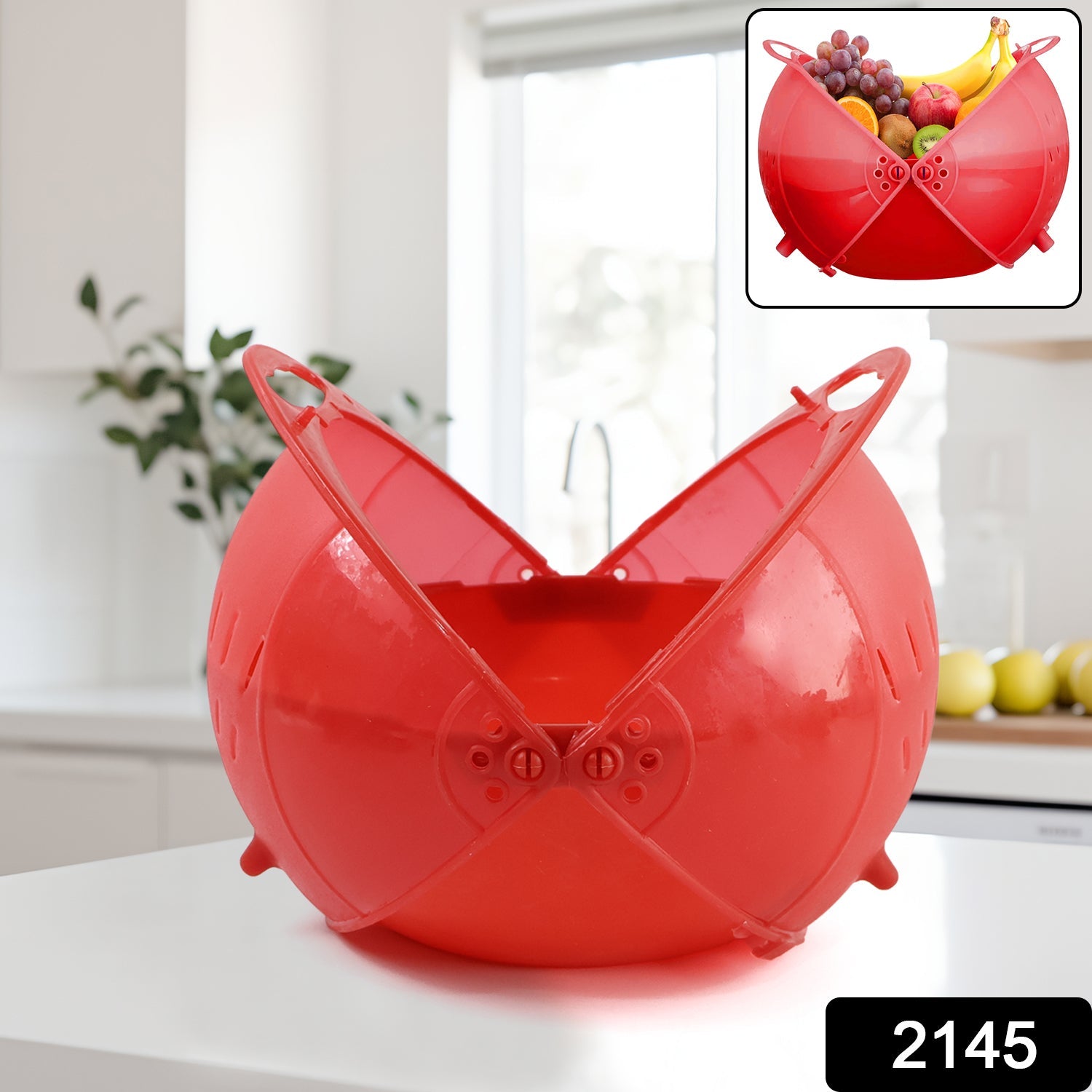 Rice Washing Bowl – Revolving Strainer | Indo Glow Secondary image