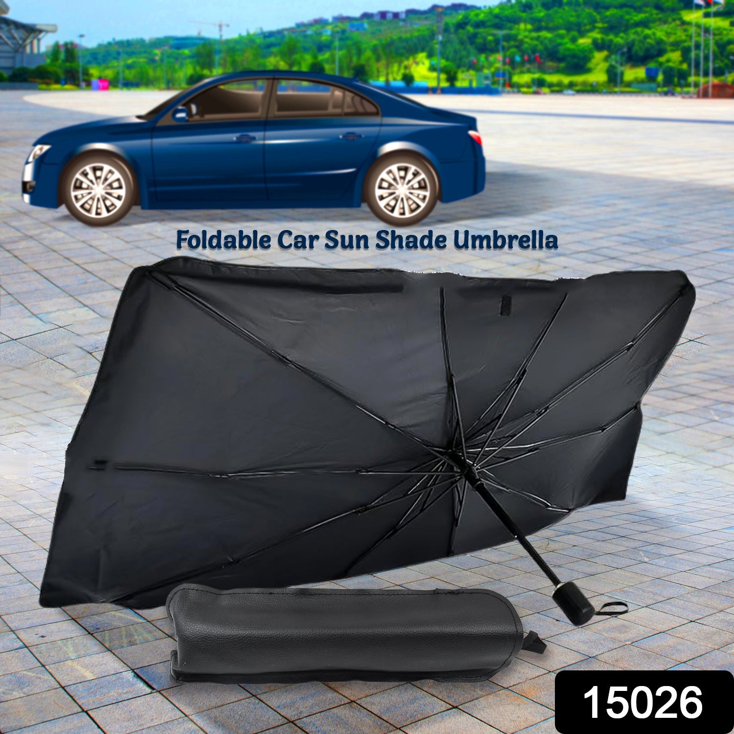 Car Windshield Sun Shade – Foldable UV Protector | Velvet Wheels Secondary image
