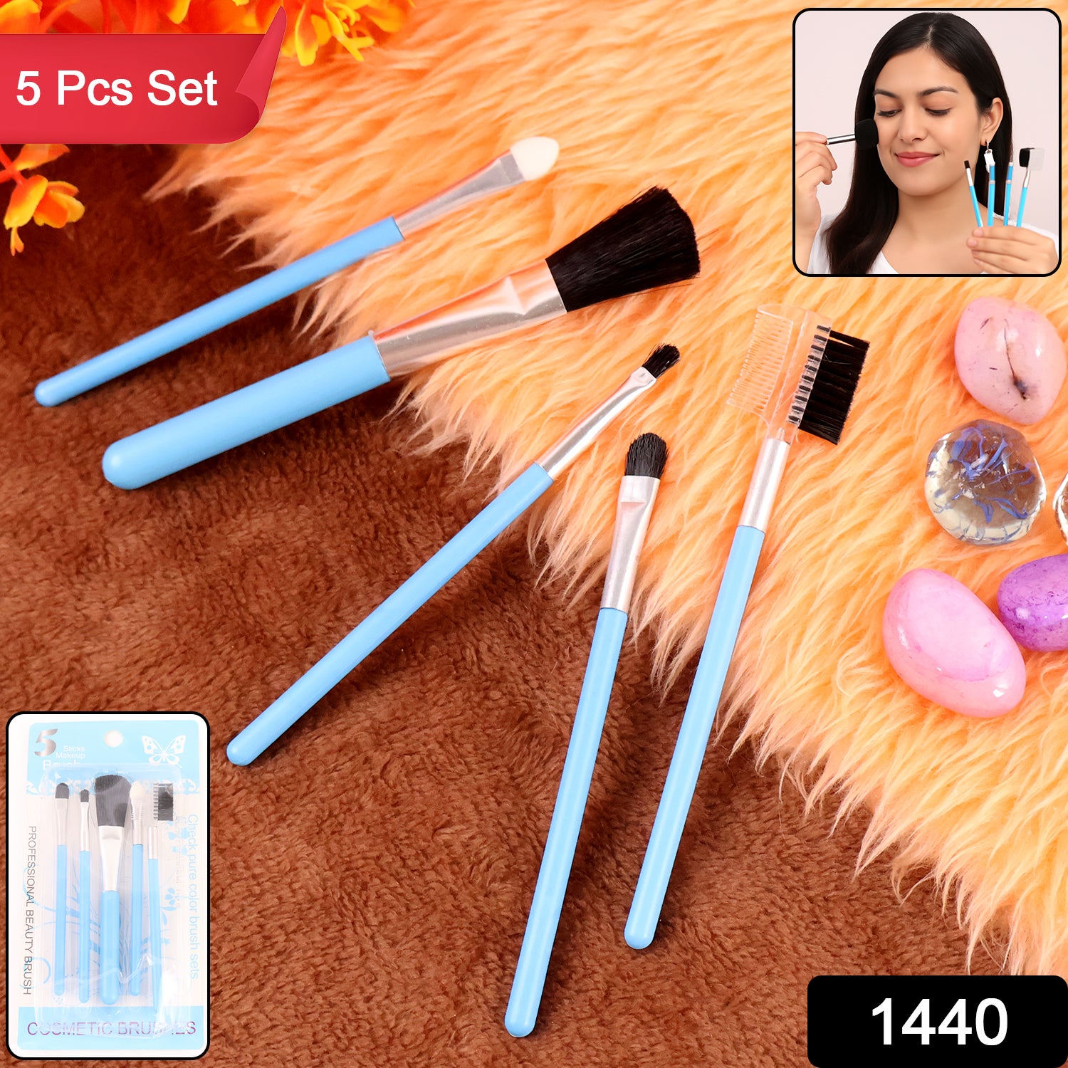 Makeup Brushes Kit – 5-Piece Soft Synthetic Set | BeautyBare Secondary image
