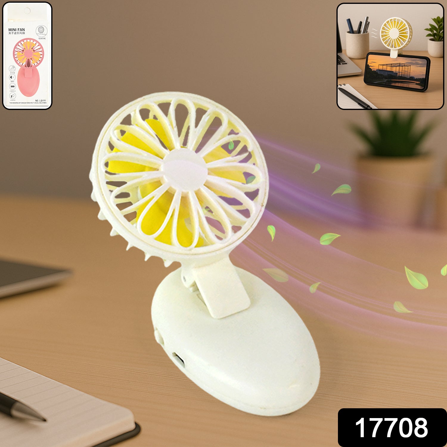 Mini USB Handheld Fan – Portable & Rechargeable Cooling | VoltDesk Secondary image