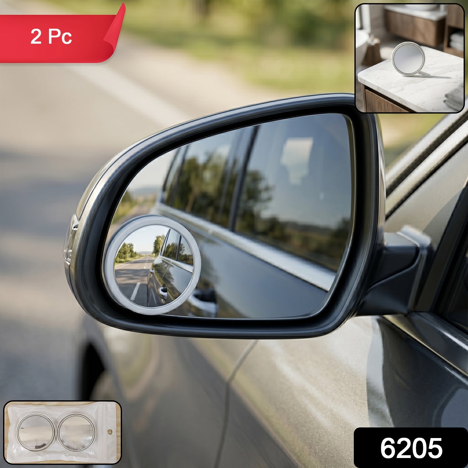 360° Adjustable Blind Spot Mirror – Wide Angle for Safer Driving Secondary image