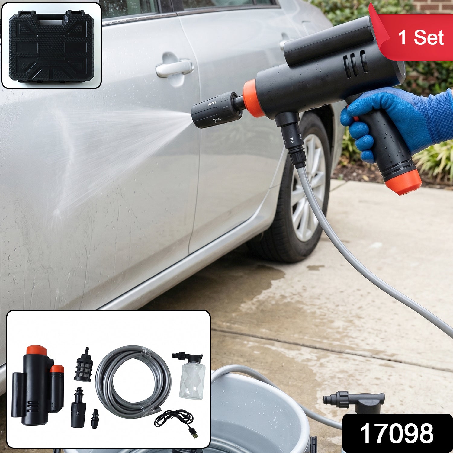 Portable Cordless Car Washer – High Pressure Cleaning Kit Secondary image
