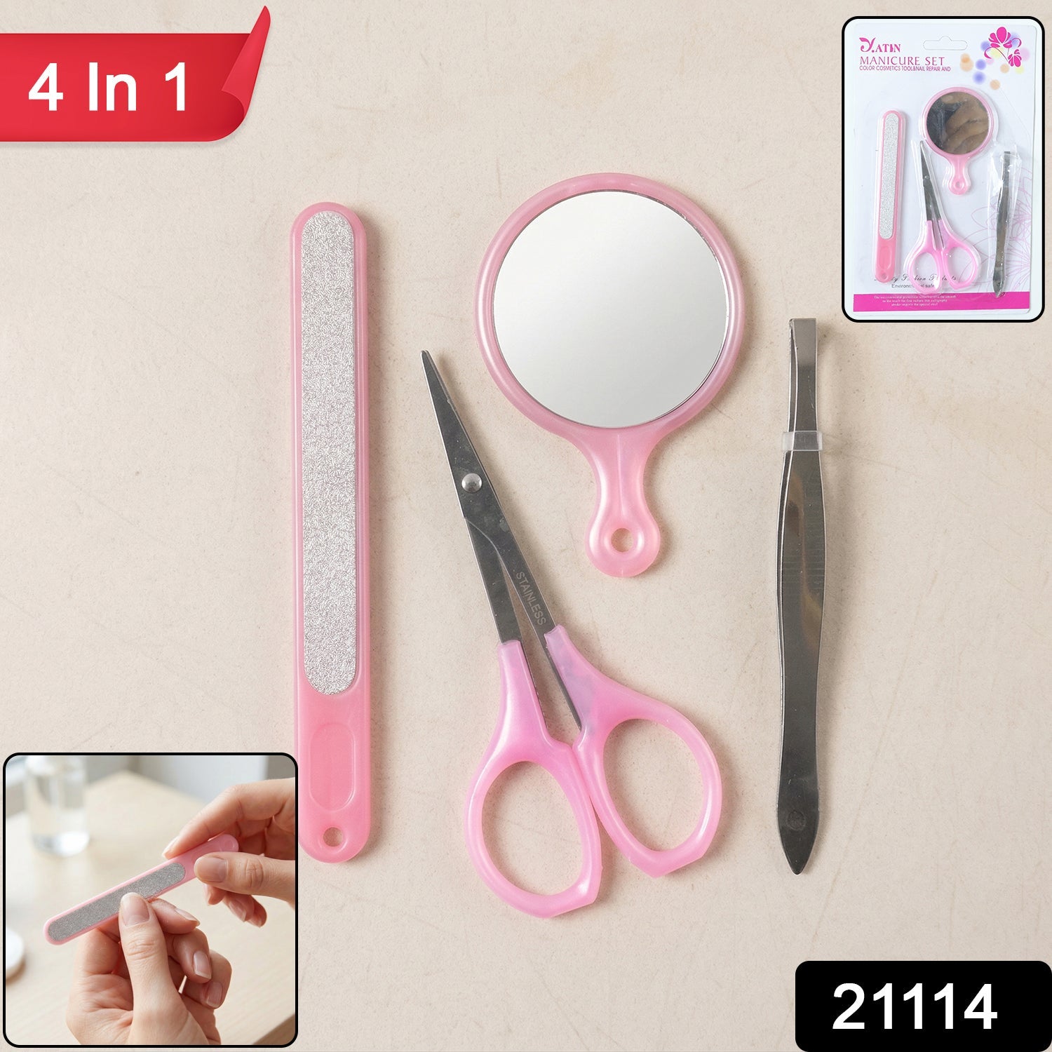 4 in 1 manicure and pedicure kit – Compact & versatile grooming set Secondary image