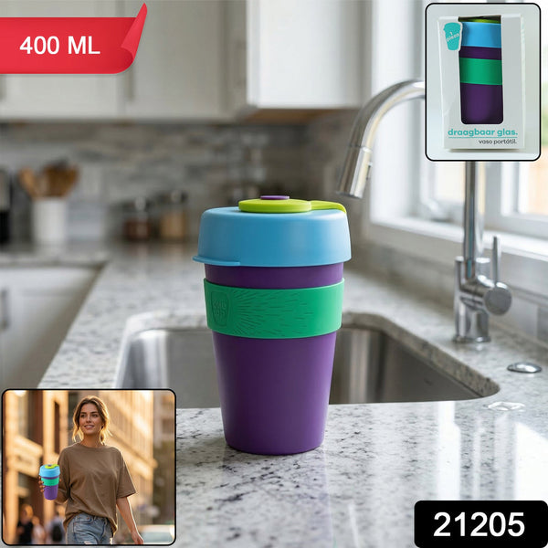 Silicone lid travel mug in vibrant colors