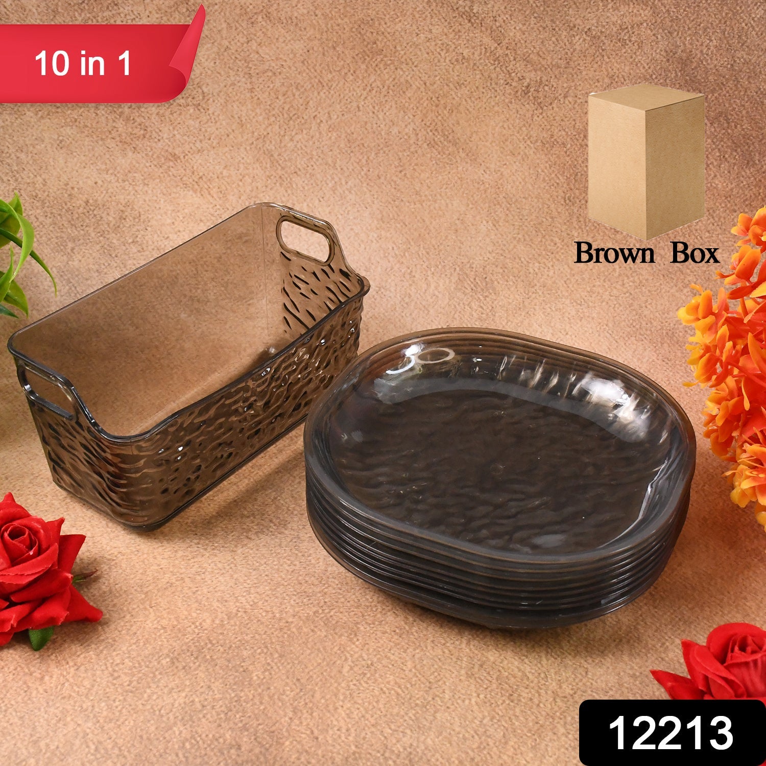 Reusable Plastic Dinner Plates Set – Durable & Lightweight 10-Pc Secondary image