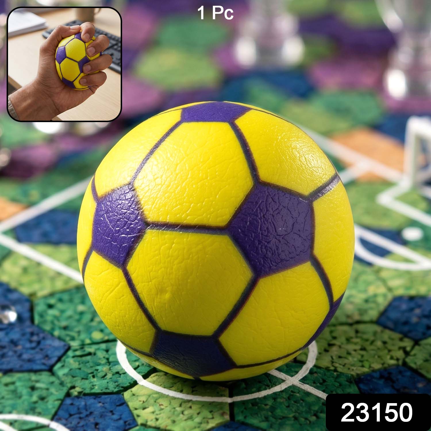 Mini Rubber Football Stress Ball – Compact Stress Relief Toy Secondary image