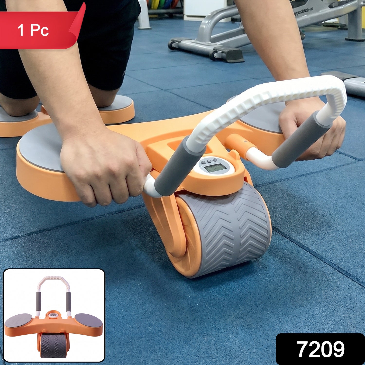 Automatic Rebound Abdominal Exercise Roller Wheel with Elbow Support (1 Pc) Secondary image