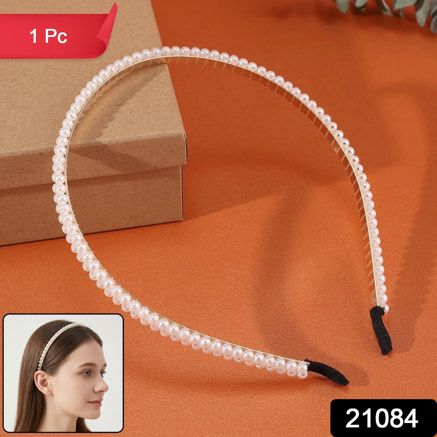 Premium Pearl Embellished Hairband – Elegant & Comfortable Fit Secondary image