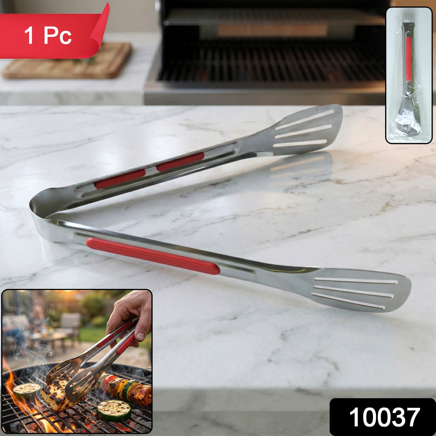Kitchen Tongs Stainless Steel Multi Purpose Anti Slip Grip Secondary image