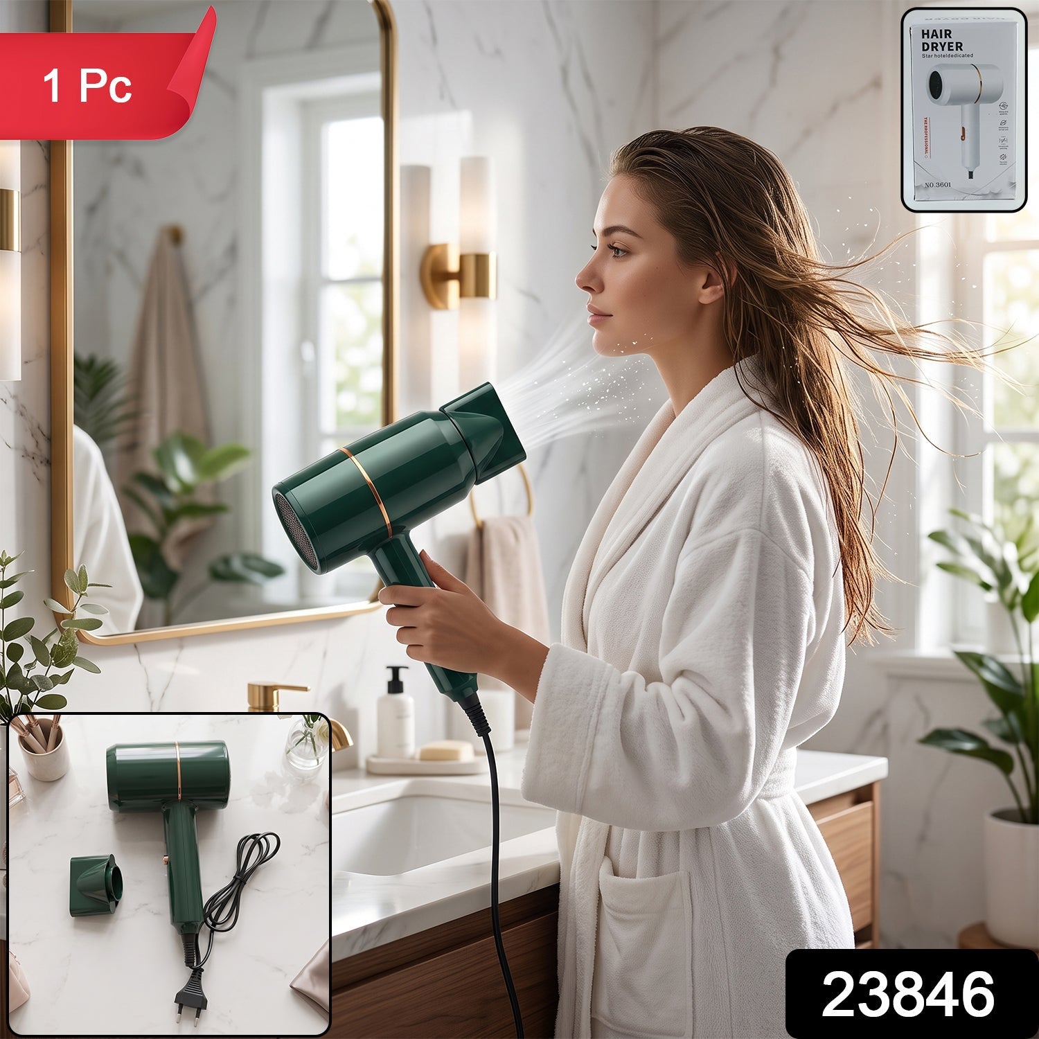 Electric Salon Hair Dryer Professional Hot and Cold Air Blower Nozzle (1 Pc) Secondary image