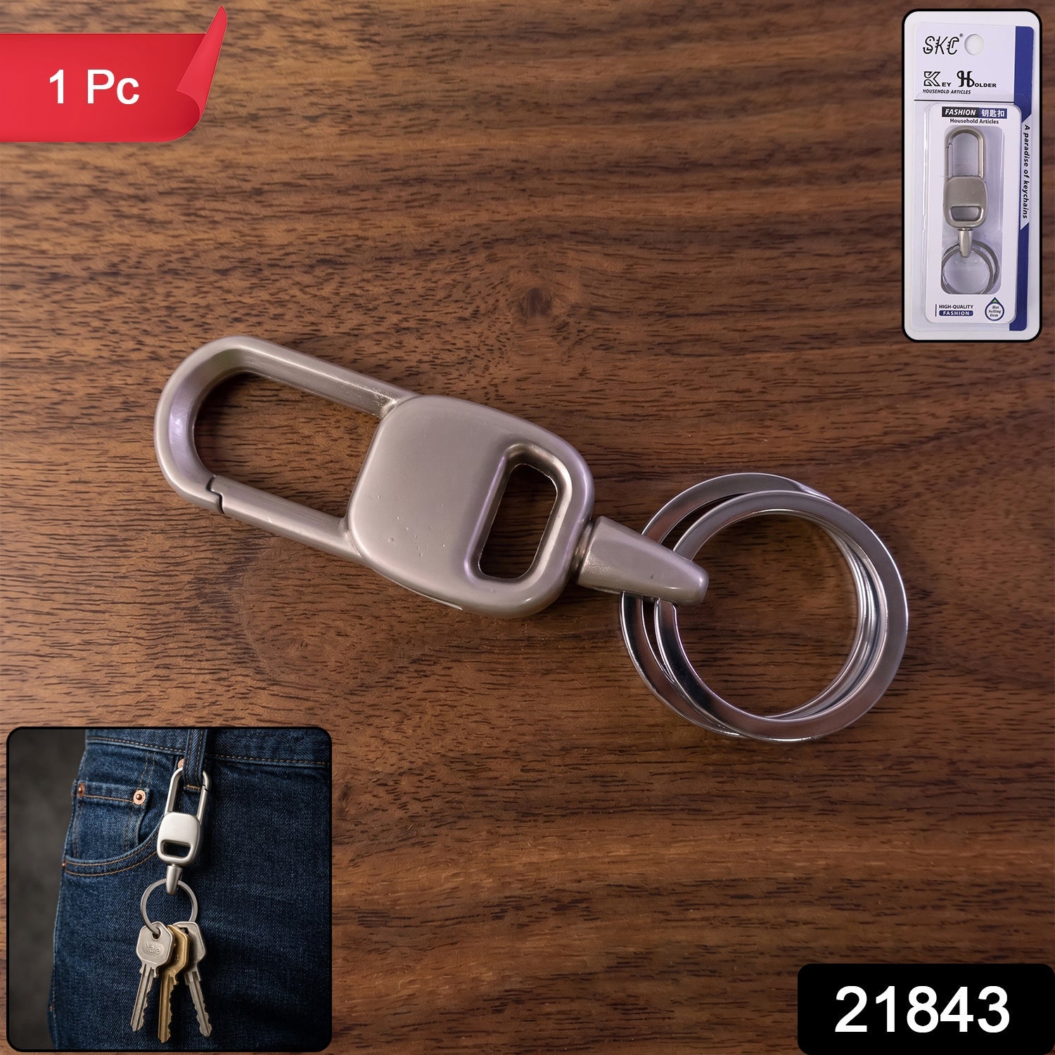 Carabiner Key Holder – Heavy Duty & Secure Metal Clip Secondary image