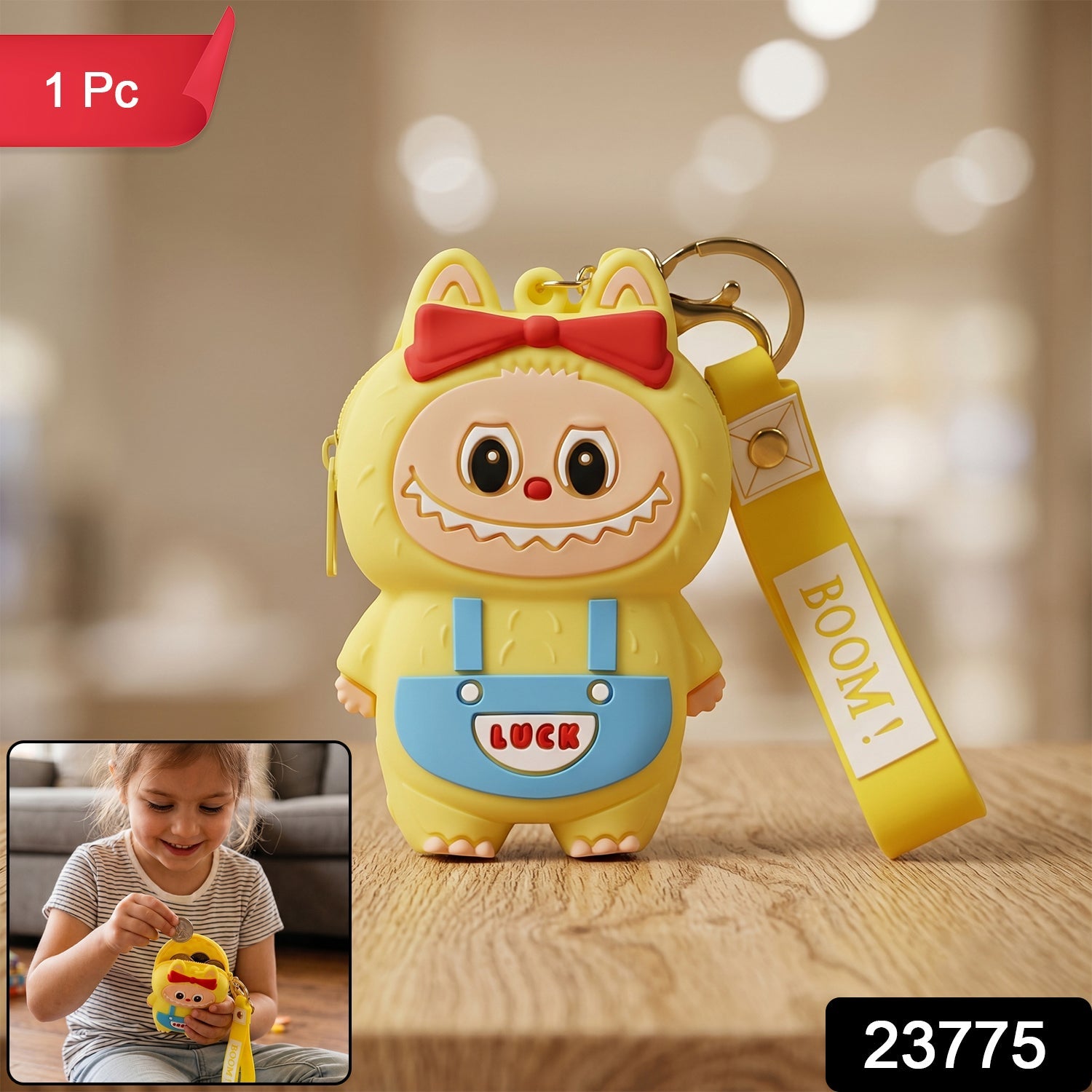 Cute Cartoon Monster Silicone Coin Purse – Playful & Compact Secondary image
