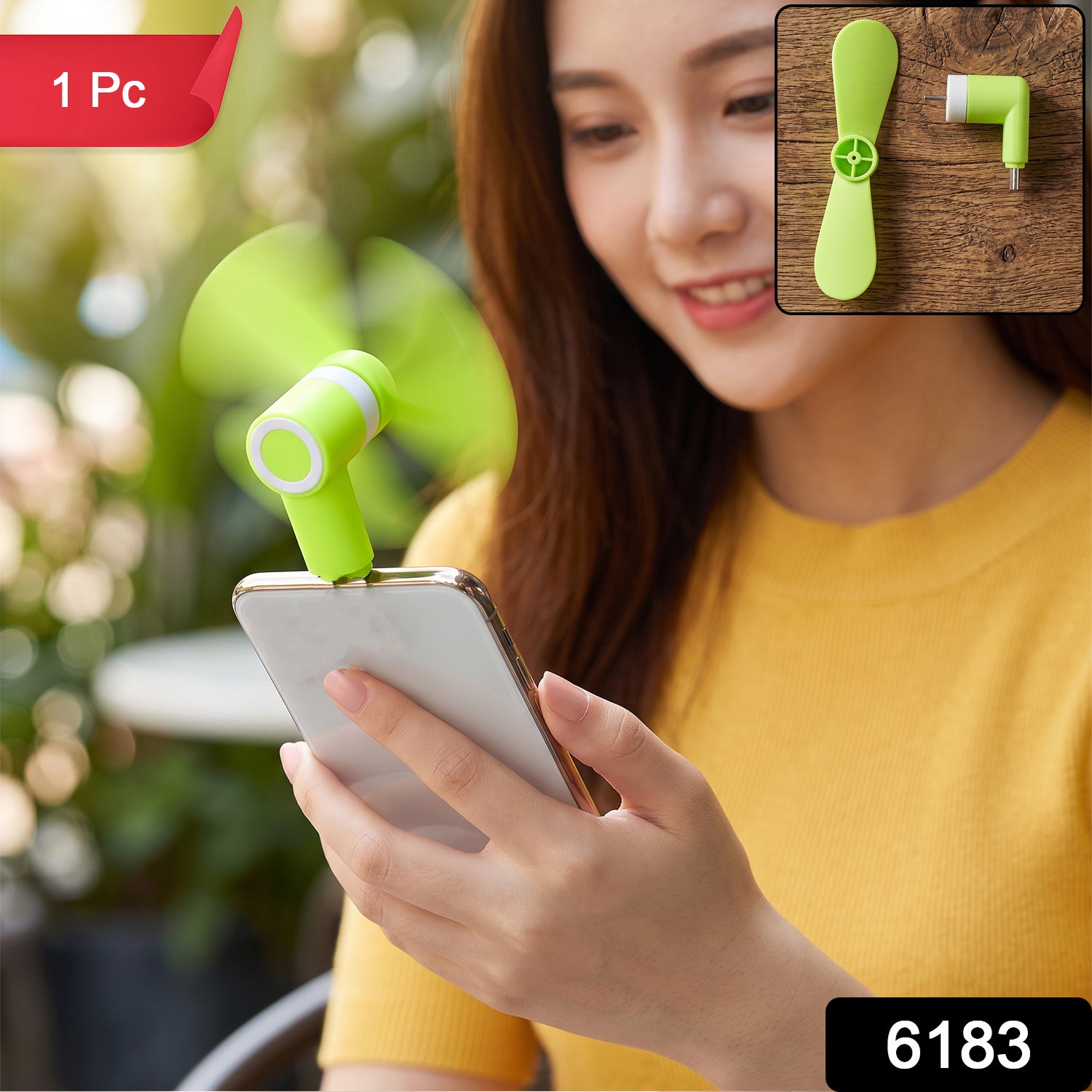 Mini USB Fan Portable Mobile Phone Plug In Cooling Fan Soft Blades (1 Pc) Secondary image