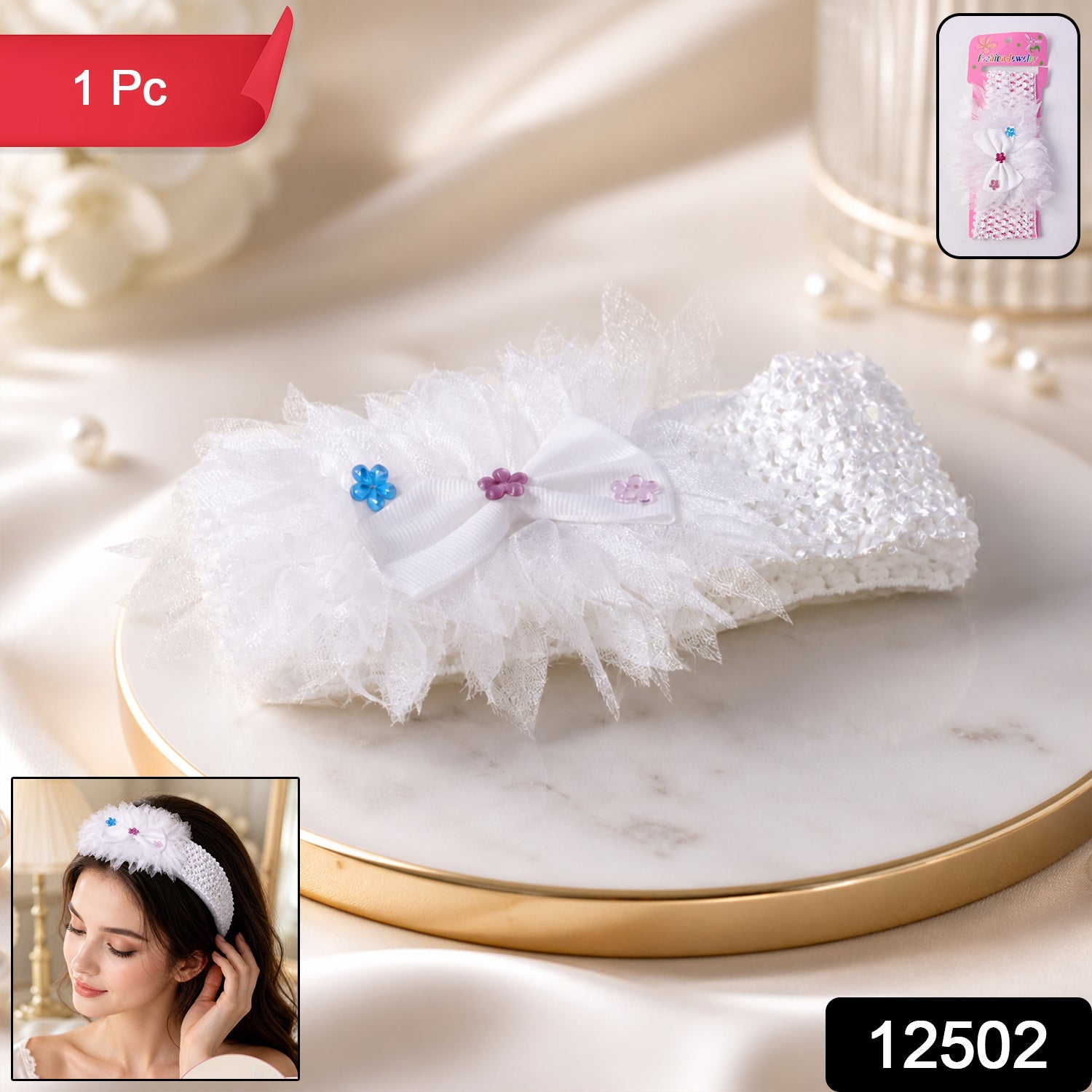 Baby Headband – Soft Elastic Floral Hair Accessory for Infants Secondary image
