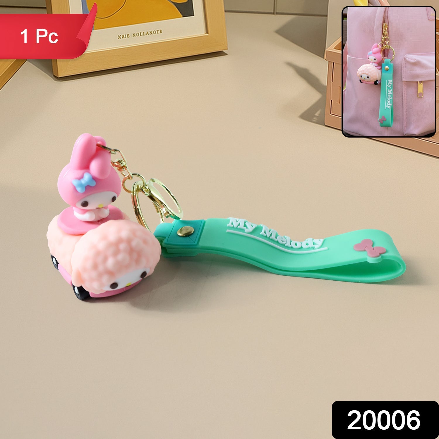 Cartoon Silicone Keychain – Cute Character with Flexible Strap Secondary image