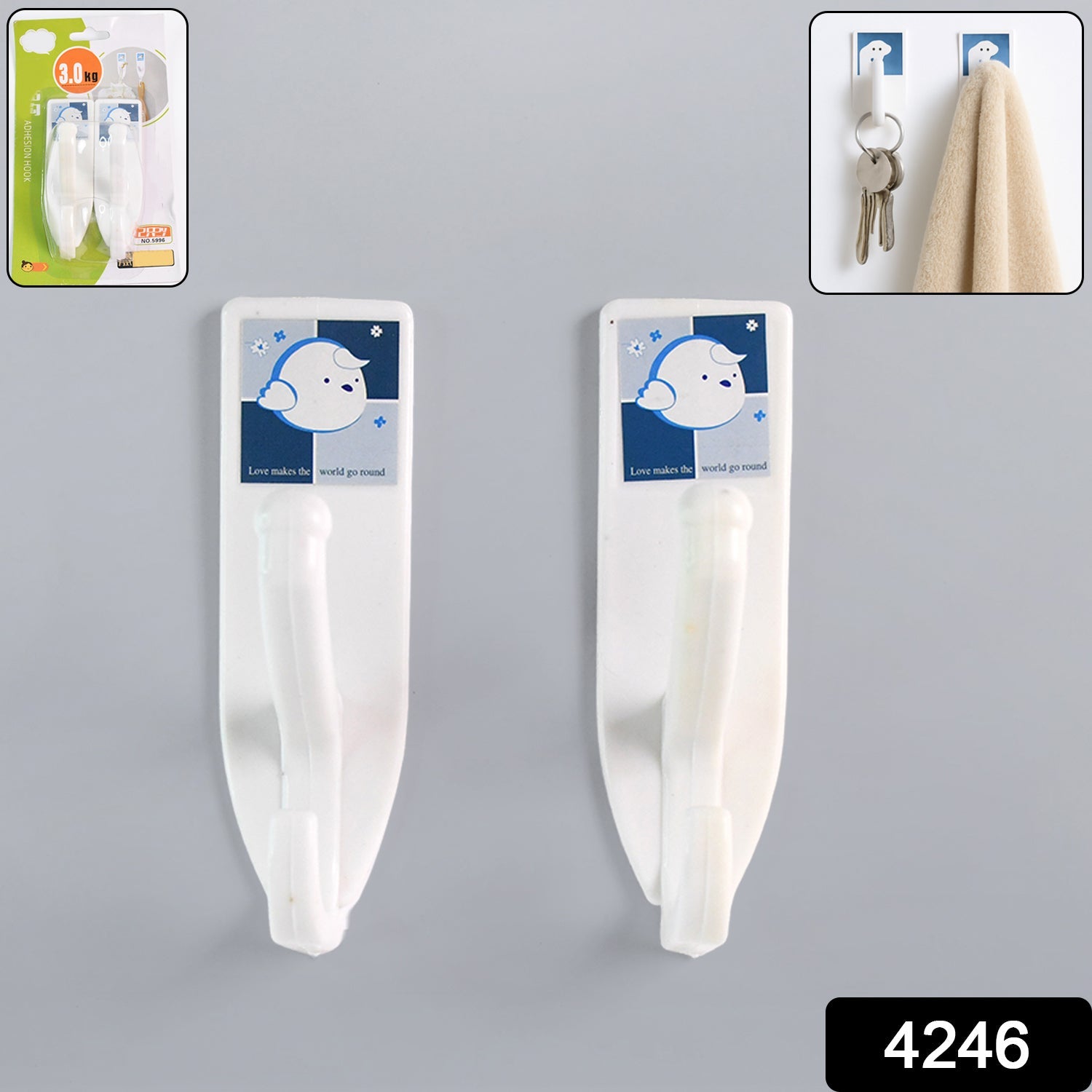 Self-Adhesive Wall Hooks – Strong Multipurpose Hangers | VoltDesk Secondary image