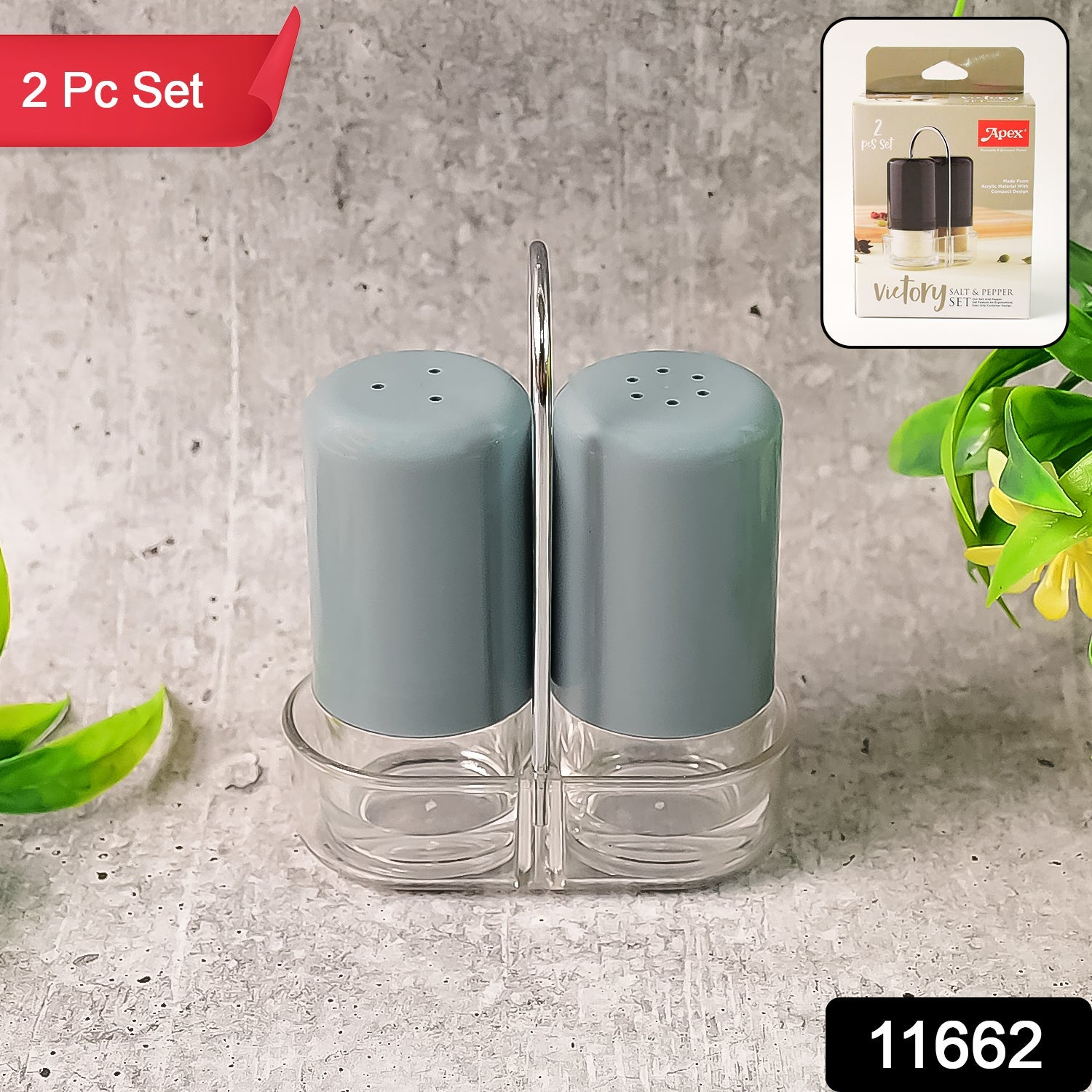 Salt & Pepper Dispenser Set – Precise Acrylic Seasoning Shakers Secondary image