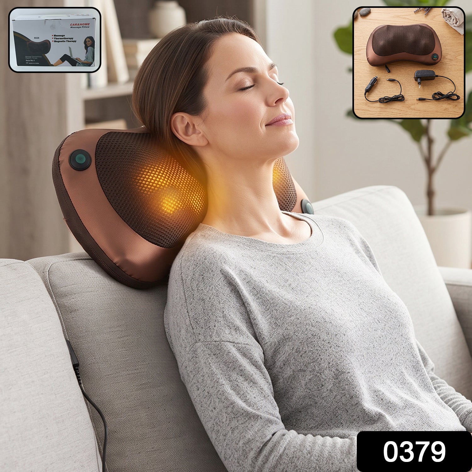 Professional Massage Pillow – Heat & Rollers | Velvet Wellness Secondary image