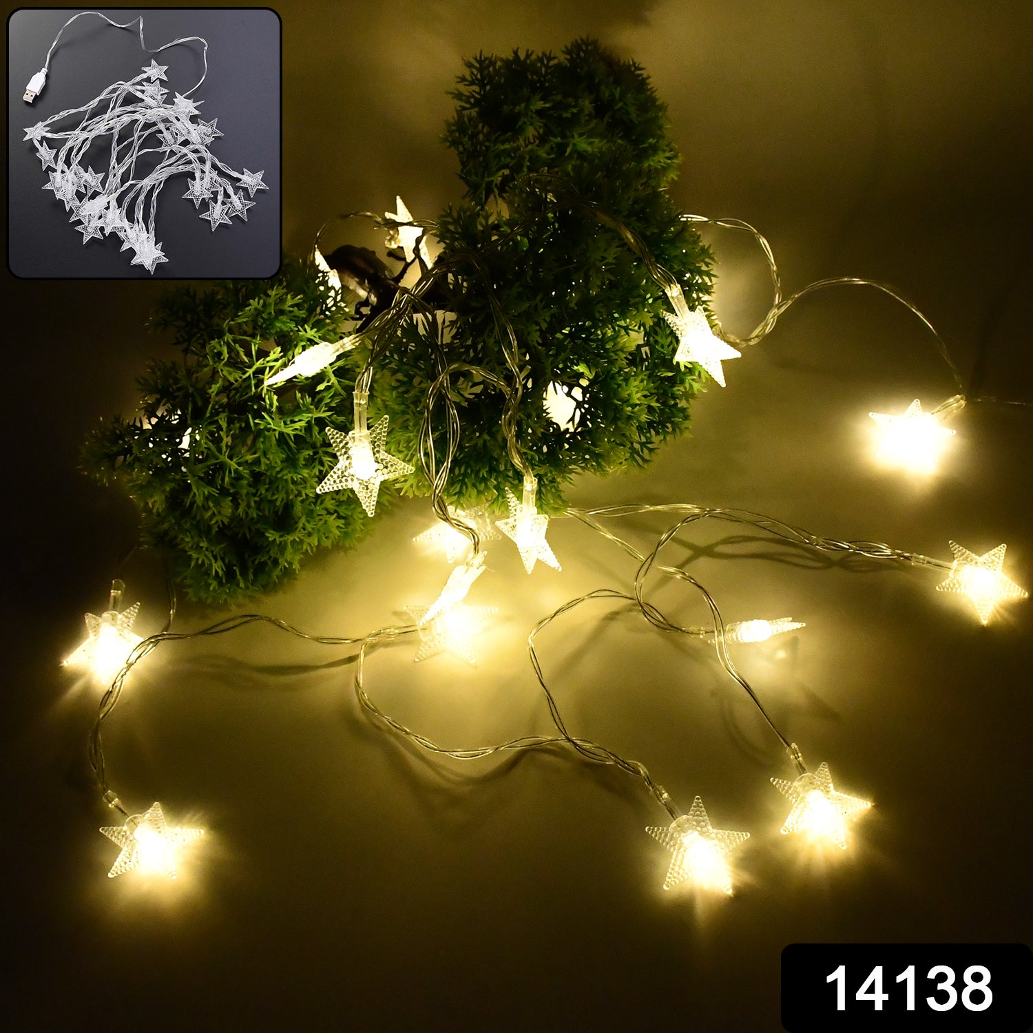 Star String Lights – USB Powered 20 LED Warm White Fairy Lights Secondary image