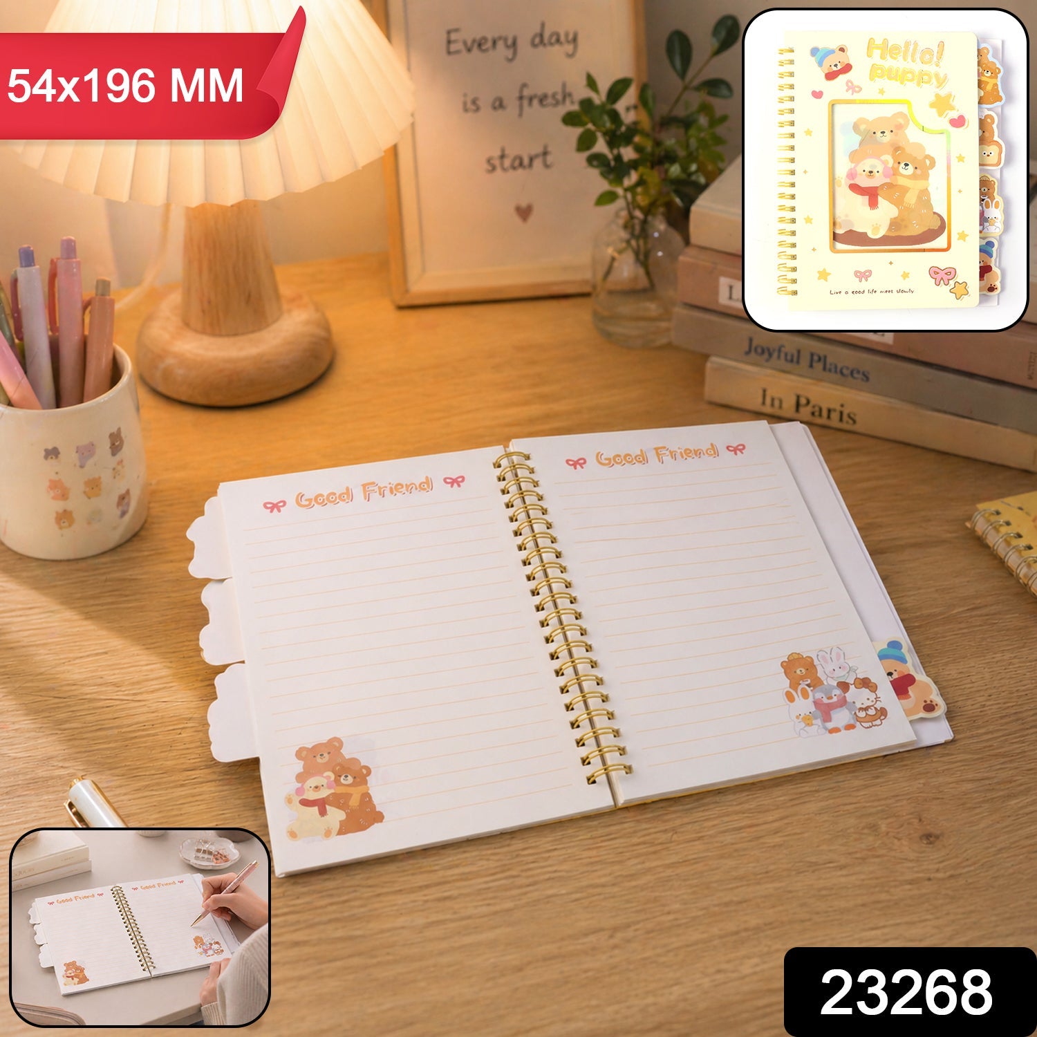 Cute Cartoon Spiral Diary – Compact & Durable Writing Journal Secondary image