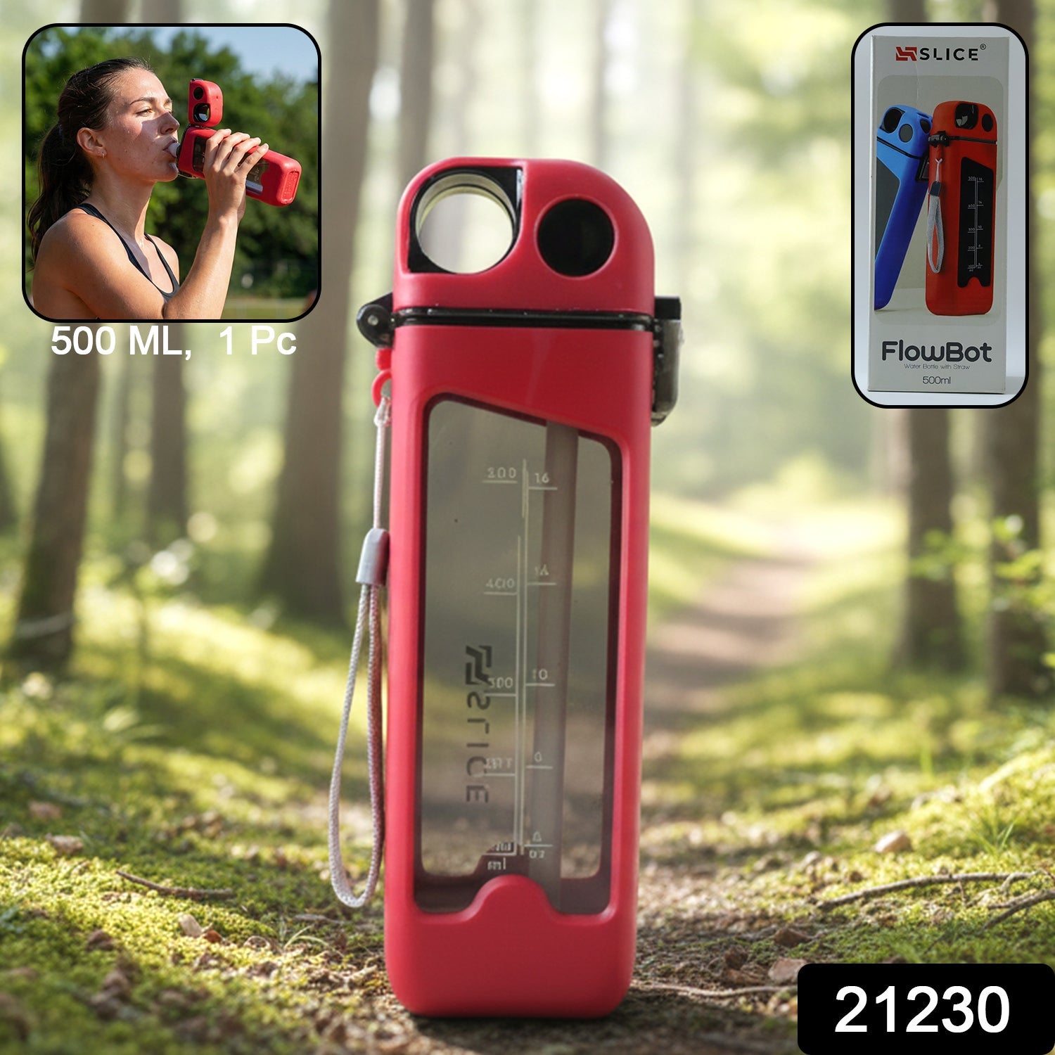 500ml Leakproof Sports Water Bottle – One-Touch Spout Convenience Secondary image