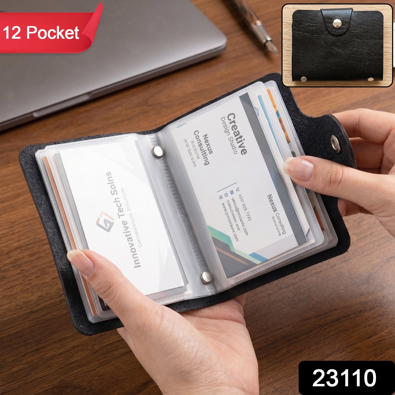 Card Holder Wallet – Slim, Durable PU Leather Organizer for Cards Secondary image
