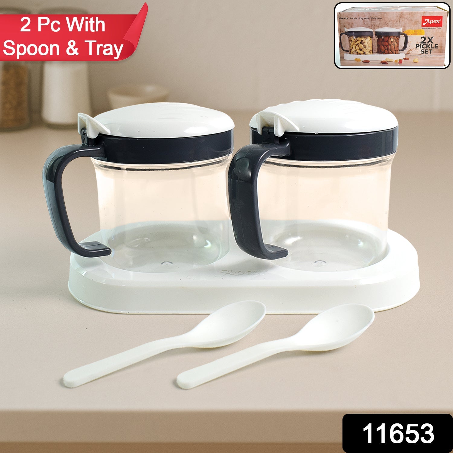 Pickle Container Set – Airtight & Unbreakable 2-Piece Jars Secondary image