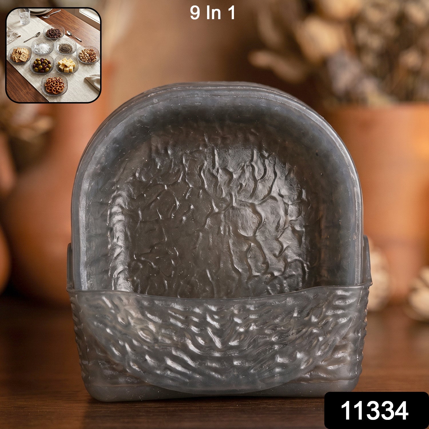 9 in 1 Snack Serving Plates – Multipurpose Organizer for Parties Secondary image